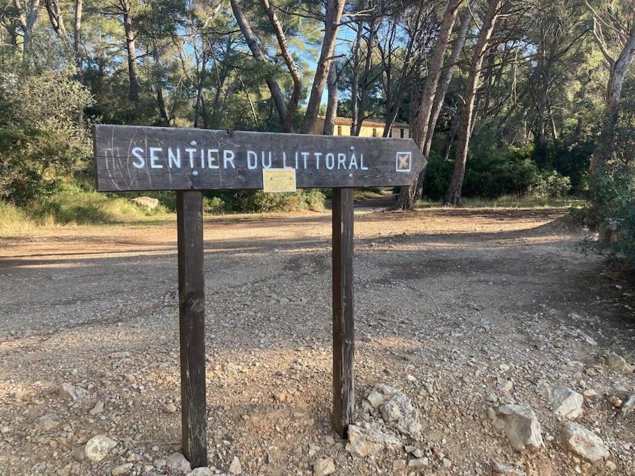 Bandol Roc Beach Vue Mer Grand T3 Face A La Plage Avec Parking Bagian luar foto